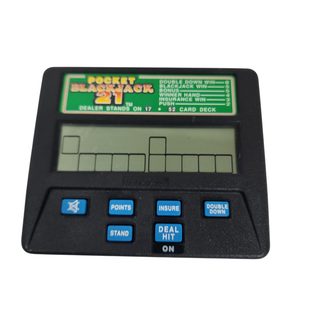Radica Pocket Blackjack 21 Handheld Electronic Game‎ Model 1353